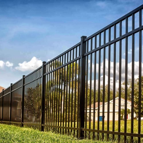 Black,Aluminum,Fence